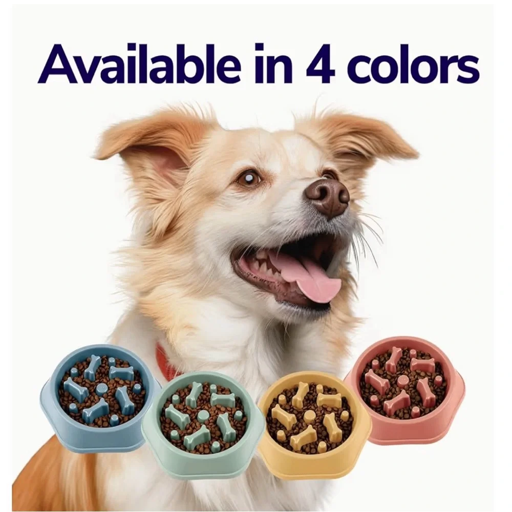 Miracle Vet Slow Feeder Dog Bowls Fast Small-Med Dogs Puzzle Maze Pink NEW (A1)